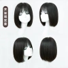 Qingdao factory wigs, real human hair strands at the ends, full real hair wig sets, wholesale factory direct sales, can be dyed and permed details Picture